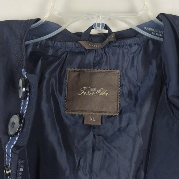 NWT Tasso Elba Raincoat Navy Blue Midlength Versatile All Seasons XL - Picture 4 of 13